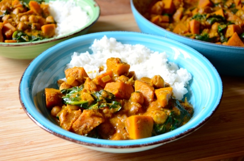squash, chickpea & kale curry, Curry courge et pois chiche Automne - Fall